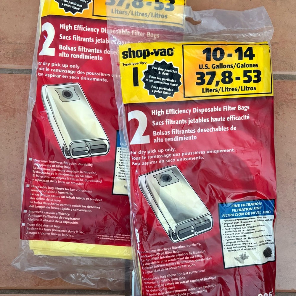 Shop-Vac Disposable Filter Bags (2 big packs)